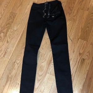 High Waist fit lace up pants